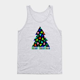 Christmas Tree Pattern in Bright Colours Tank Top